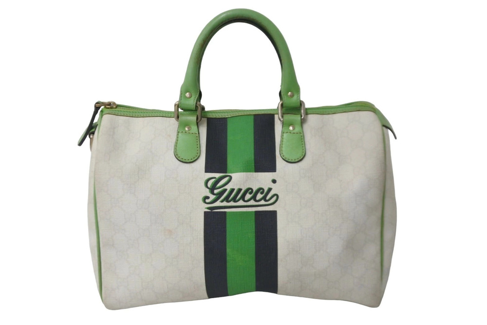 Gucci Boston Bag Handbag GG JOY Supreme Canvas